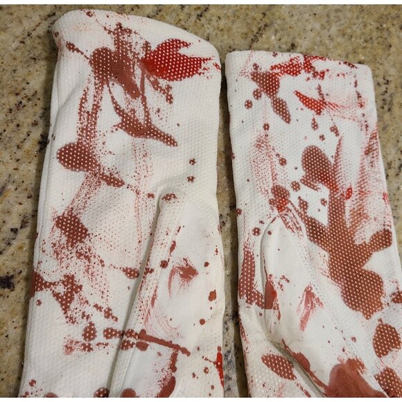 Vintage Size XXL Stretch Long Formal Fake Bloody Horror Zombie Costume Gloves - Picture 8 of 15
